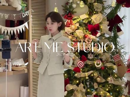 【ARTME】雾感花呢利落柔飒精致小方领套装 #瓜瓜ARTME#显瘦穿搭#穿出高级感#韩系穿搭#套装