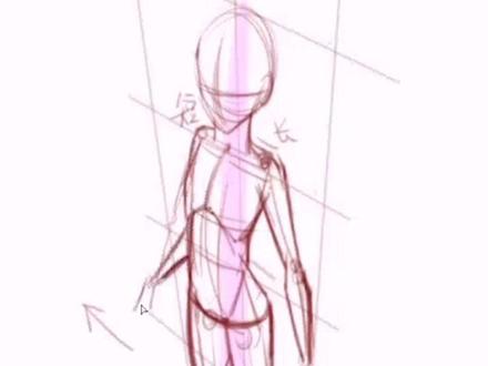 半侧身俯视漫画教程#画画 #二次元 #充能计划 #漫画