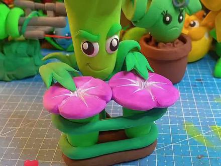 #超轻粘土 #植物大战僵尸 #粘土 #粘土教程 @抖音青少年 植物大战僵尸喇叭花粘土教程