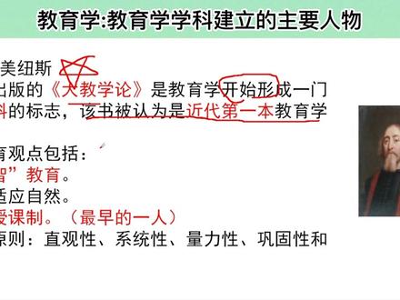 教育学:教育学学科建立的主要人物 (1) 教师编制笔试重点归纳 教师编制笔试考什么