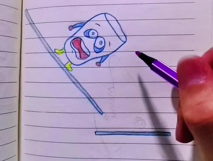 #烁枫版快乐接水 #游戏 #手绘 #简笔画 你说,画只大白鲨能过关吗?