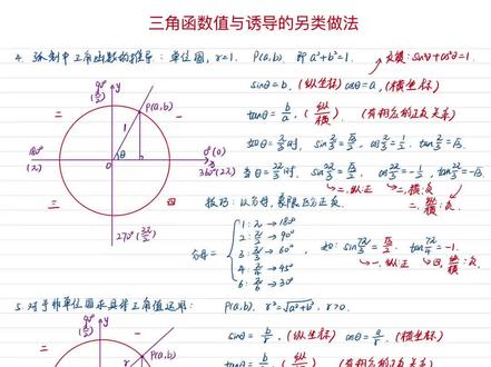 诱导公式+和差公式,一次理清 同学们好,今天我们把三角函数值和诱导公式一次性讲透。
很多同学觉得公式多、记不住、符号总搞错,其实根本不用死背。
今天就用最直观、最简单的方法,带你彻底搞定这一块。
