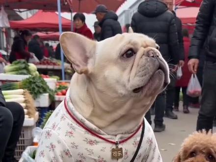 #AI苦瓜摊趣事 #随变ai随便玩 苦瓜甜不甜,逗狗玩呢@半岛观海(獐子岛海钓船长飞哥) #这狗一看就是练家子 #聪明的狗狗成精了 #狗都成精了