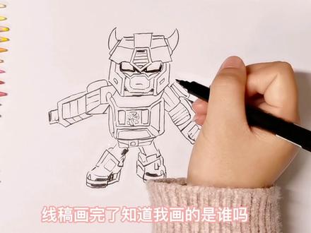 彩铅简笔画,卡通画迷你世界皮肤变形金刚大黄蜂VS弟弟画哪个酷 #手绘 #简笔画 #画画 #日常瞎画 #画渣日常 #绘画 #彩铅 #变形金刚 #大黄蜂