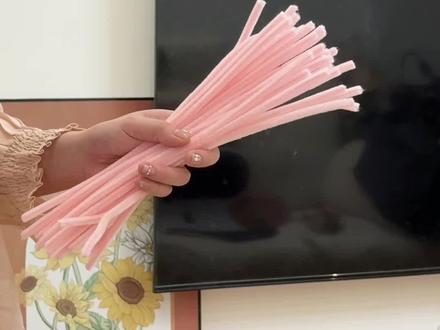 春日超仙桃花花环教程来喽#我做的春日限定手工