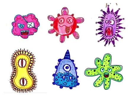 病毒病毒🦠快走开!#儿童学画画技巧 #教你画 #零基础学画画