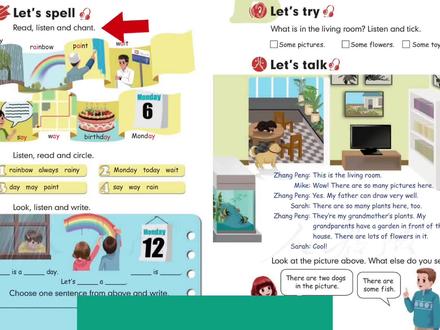 小学英语五年级上册第五单元第50~52页课文领读带翻译#人教版pep #英语课文朗读 #看动画学英语 #自然拼读