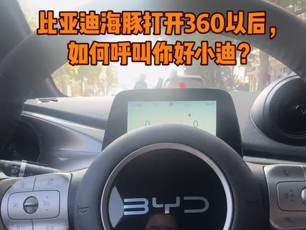 比亚迪海豚打开360以后,如何呼叫你好小迪?#比亚迪 #比亚迪海豚 #海豚360度全景影像 #比亚迪用车技巧
