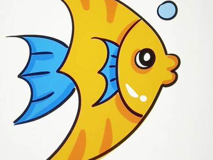 简单画海里的鱼#简笔画#画画教程#学画画