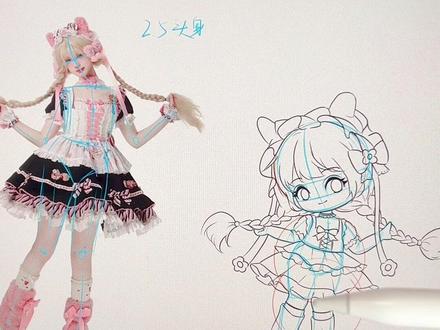 照片转Q版动漫教程来喽,2.5头身可爱女孩,带身体比例结构讲解,一起来画呀!手绘动漫人物,一笔一笔教你画起来!#画画 #动漫 #q版人物 #零基础学画画 #二次元