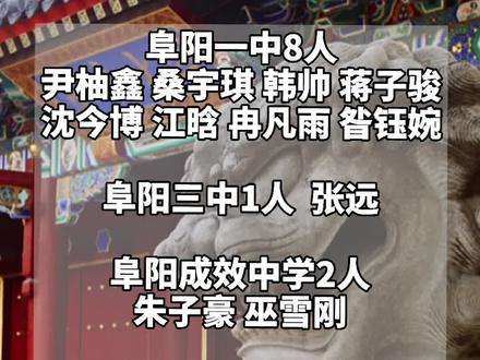 学霸来了!阜阳27人,被清华北大录取!点赞祝福!