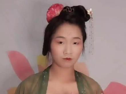 #发型教程 #汉服发型 简单全真发堕马髻#变装