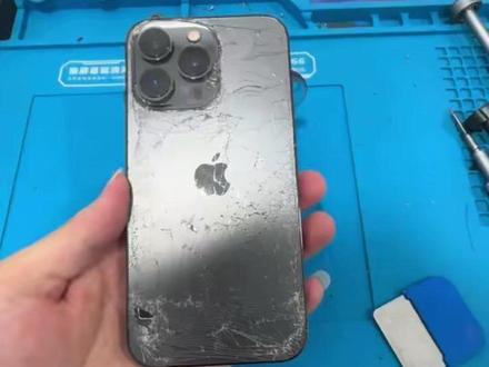 苹果13屏幕换后玻璃加电池#iphone拆机