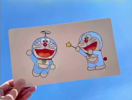不会画画也可以学会的哆啦A梦天空剪纸#哆啦a梦天空剪纸 #手工diy #创意手工 #哆啦a梦 #哆啦a梦天空剪纸