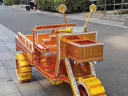 #三轮车的车筐跟把手反光镜的制作教程八#手工折纸教程热门