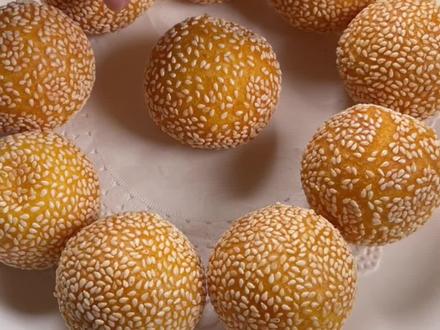 在家只要准备3样东西就能做好吃的麻圆,操作简单,太好吃了