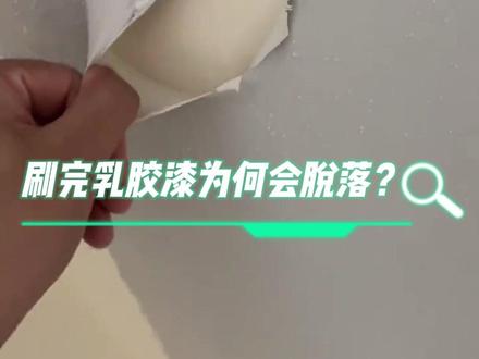 刷完乳胶漆为何会脱落?#乳胶漆脱落 #亮彩刷新 #立邦