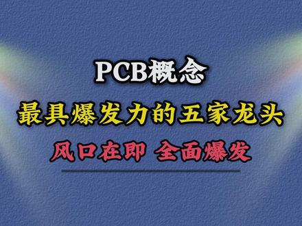 PCB概念龙头股 PCB概念股 CPO+PCB