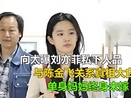 向太曝刘亦菲私下人品,与陈金飞关系真相大白,单身妈妈终身未嫁 向太曝刘亦菲私下人品,与陈金飞关系真相大白,单身妈妈终身未嫁
