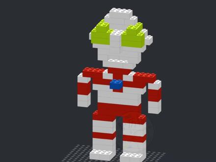 奥特曼 乐高大颗粒详细搭建步骤 #乐高大颗粒 #奥特曼 #studio教程