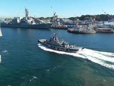 探索于小日子横须贺军港护卫舰的出港演习日常! #军迷发烧友