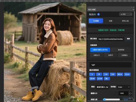 AI换背景换装重塑光影一句话的事儿 #ps