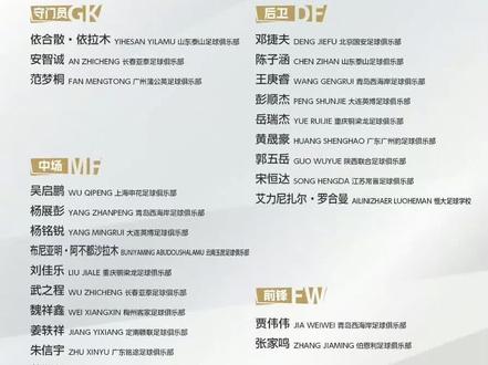 U19国家队六人“中冠出品”,来看看出战土伦杯的他们都来自哪 #中国足球 #中国u19 #中冠联赛 #中甲联赛