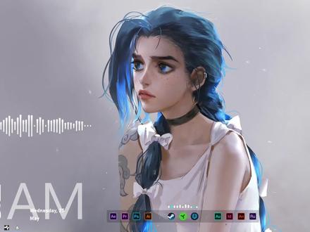 雨滴音频条长度调节教程#雨滴桌面使用教程 #雨滴插件 #rainmeter