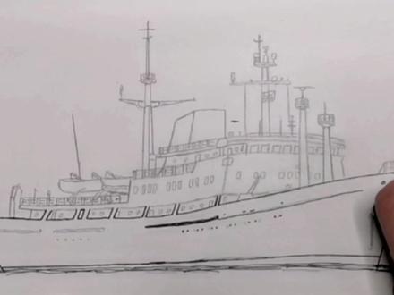 手绘中国海军852舰