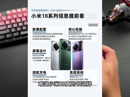 史上最全面的小米18,最新爆料! #小米17promax #小米17promax钢化膜