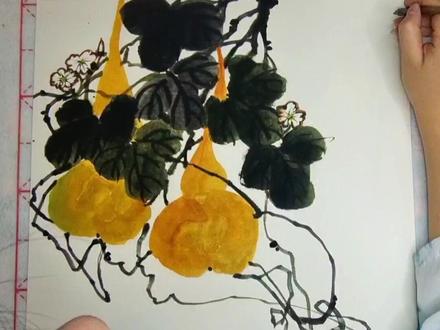 #国画教程 #水墨写意 #国画 #传统文化 #零基础学画画 #国画艺术
国画基础入门——葫芦(福禄图),有方法,学习国画很简单!