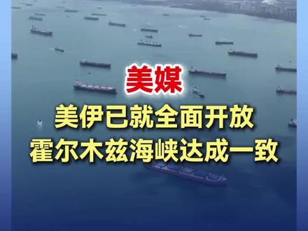 美媒:美伊已就全面开放霍尔木兹海峡达成一致