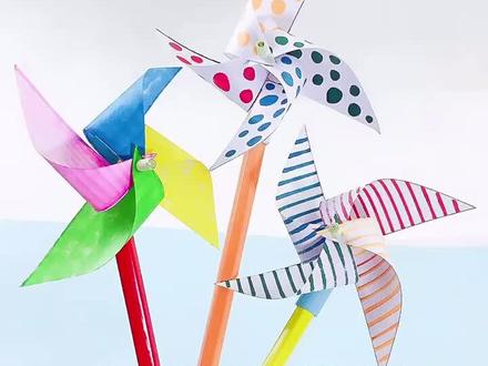 制作彩色小风车笔帽❤️小巧可爱又好玩,还能套到文具上呢。