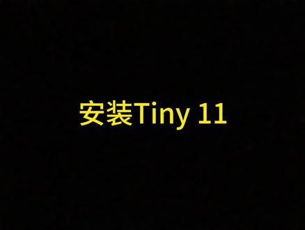 安装Tiny 11#win11