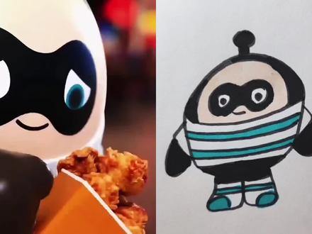 蛋仔小黑把最好的都给你#简笔画#二次元#动漫#动画#蛋仔派对