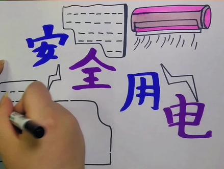安全用电手抄报,大家学会了吗#安全用电手抄报 #手抄报作业 #手抄报模板