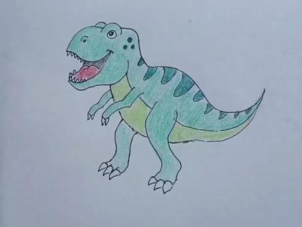 #创作灵感 教你画霸王龙简笔画