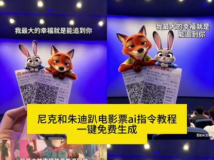 疯狂动物城2尼克和朱迪趴电影票ai合照教程来了#豆包ai #豆包p图已经nextlevel了 #狐尼克和朱迪ai合照 #疯狂动物城2 尼克狐尼克和朱迪ai生成指令 #疯狂动物城 尼克狐尼克和朱迪ai电影票教程 尼克狐尼克和朱迪ai电影票 尼克狐尼克和朱迪ai电影票购买 尼克和朱迪ai合照 尼克狐尼克和朱迪ai电影票指令 尼克狐尼克ai合 朱迪和尼克ai照片教程 朱迪和尼克合影ai模板 朱迪和尼克合照教程 朱迪和尼克合照ai素材 朱迪和尼克合照图片素材 朱迪和尼克合照ai 朱迪与尼克ai合 疯狂动物城ai合照教程 朱迪和尼克合照ai指令 朱迪和尼克合照特效 朱迪和尼克合照特效入口 朱迪和尼克情侣拍照特效 朱迪和尼克ai合照特效 朱迪写真ai教程 朱迪和尼克情侣拍照特效怎么设置 朱迪和尼克情侣拍照模板 朱迪和尼克情侣拍照 朱迪和尼克拍照