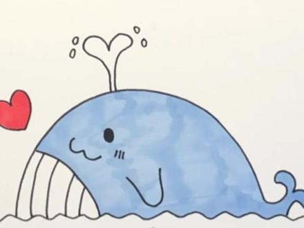 喷水蓝鲸🐳#创意简笔画 #一起学画画 #可爱简笔画 #儿童简笔画 #想画就画 #画画使我快乐 #零基础学画画 @DOU+小助手