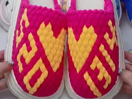 520,1314拖鞋钩织教程