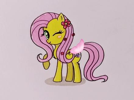 小马宝莉柔柔简笔画#小马宝莉柔柔简笔画 #儿童简笔画 #简笔画教程 #小马宝莉 #可爱简笔画