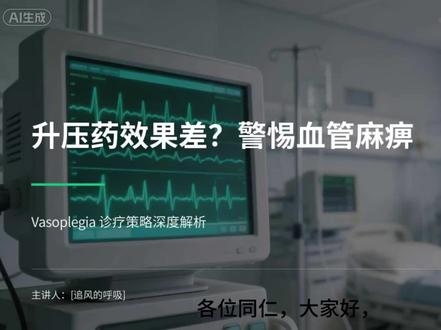 升压药效果不佳,警惕血管麻痹! 在纠正诱因后,我们进入核心的血流动力学支持。首先是液体复苏,首选晶体液,补液量通常为30ml/kg,但要结合PPV、SVV动态评估,避免过量。然后是血管活性药物的使用,这是一个阶梯。一线药物是去甲肾上腺素,作为基石,剂量可以大胆使用。当去甲肾上腺素剂量超过0.3-0.5ug/kg/min血压仍不佳时,应尽早联用二线药物——血管加压素,它能通过不同的血管通路发挥升压作用。如果一线和二线药物效果仍然不好,我们就需要启用“救援”药物。这些药物直接针对血管麻痹的病理生理机制。经典的有亚甲蓝,它能直接阻断NO通路,逆转血管对升压药抵抗,但需注意,使用后可能导致尿液变蓝。对于炎症反应重的患者,糖皮质激素可以抑制炎症,恢复血管敏感性,常以氢化可的松200mg qd持续静脉泵入。此外,羟钴胺和大剂量维生素C也是有效的辅助治疗选择。