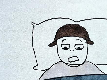 男生宿舍关灯后 #简笔画