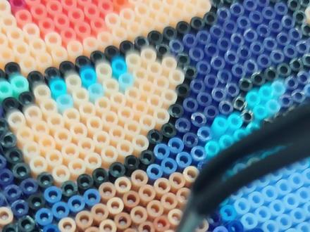 干豆~#拼豆 #格温 #金铲铲之战 #小小格温 最可爱的格温☺️