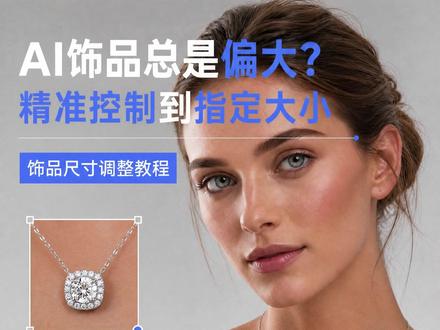 饰品太小尺寸不可控?一招解决 分享一下当修改目标在图片中太小时的处理方式,类似的物品都可以这样处理。
💡Tips:只要绿色框对应的白色目标框框住的物品,都可以作为修改目标,白框可以任意移动改变大小哦!
#ai电商 #ai模特 #ai首饰 #ai饰品模特 #ai工具