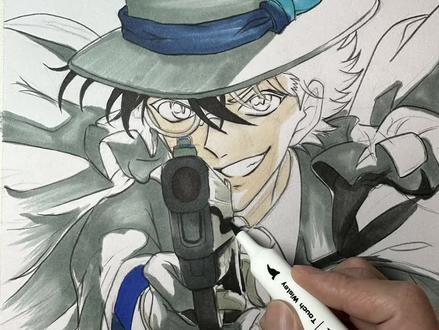 智者不入爱河,除非怪盗基德威思立三代马克笔上色画法过程。 #动漫手绘 #绘画过程 #怪盗基德 #名侦探柯南 #跟着抖音学画画 @抖音小助手