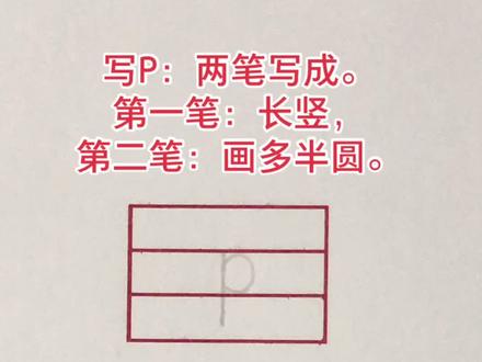 一年级语文汉语拼音第三课:写P