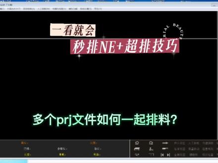 服装秒排NE+超排技巧分享:多个prj打版文件如何加载到一起排料?#实用技术分享 #让技术变的更有价值