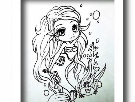 #真实生活分享计划 美人鱼很简单就画出来了,挑战画10万个不一样的房子第33个#美人鱼 #零基础学画画 #简笔画