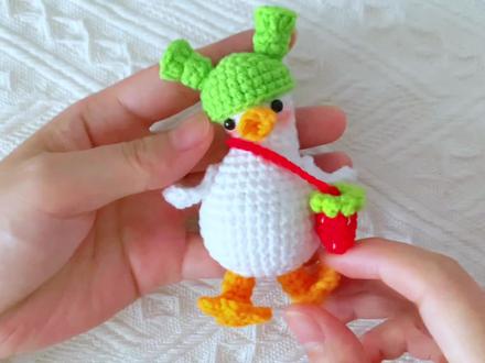 钩织教程|歪头鸭#钩织教程 #钩织毛线玩偶